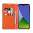 Klopové pouzdro pro iPhone 14 Pro Max, Litchi Skin Grain, námořnicky modré