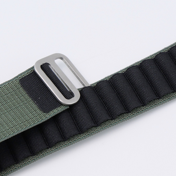 Nylonový řemínek pro Apple Watch 1/2/3/4/5/6/7/8/SE/ULTRA 42/44/45/49 mm, zelený / černý