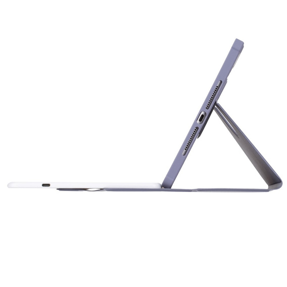 Pouzdro s klávesnicí pro iPad 11" 2025 A16 (11 gen.) / iPad 10.9" 2022 (10 gen.), Rotary 360° Leather, fialové