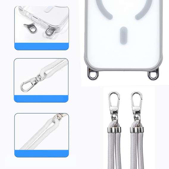 Pouzdro s podstavcem a odnímatelným řemínkem, pro MagSafe pro iPhone 17 Pro