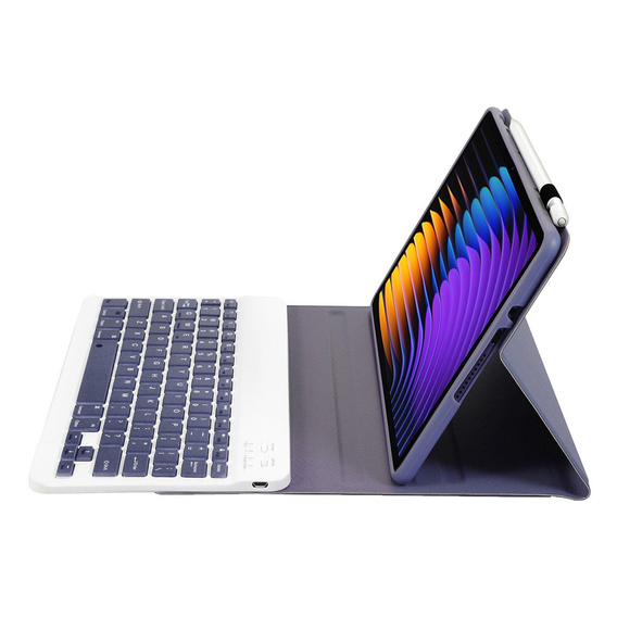 Pouzdro s bluetooth klávesnicí pro Xiaomi Pad 7 / 7 Pro, fialové