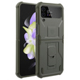 Pancéřové pouzdro pro Samsung Galaxy Z Flip 4 5G, Dexnor Clip Holder, zelené