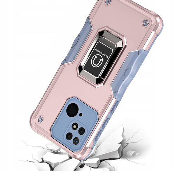 Pouzdro pro Xiaomi Redmi 10C, Dual-Layer Armor, růžové rose gold