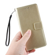 Klopové pouzdro pro Motorola Moto G85, Crazy Horse Wallet, zlaté