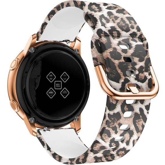 Pasek Silikonowy uniwersalny 22mm, Brown Leopard