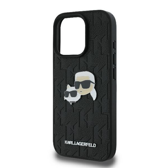 Pouzdro Karl Lagerfeld Hardcase Monogram Karl & Choupette Head Pin pro iPhone 16 Pro