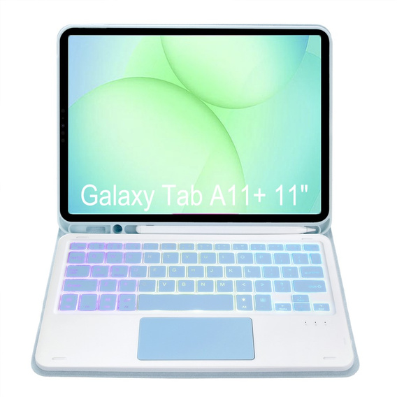 Pouzdro s podsvícenou klávesnicí Bluetooth a touchpadem pro Samsung Galaxy Tab A11+