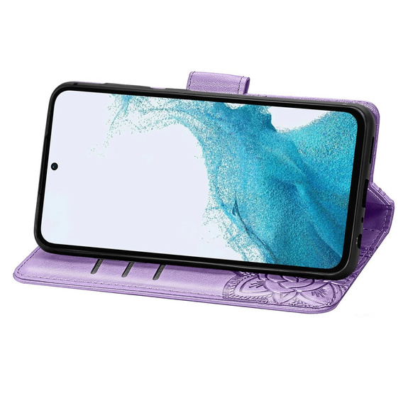 Klopové pouzdro pro Samsung Galaxy A56, Butterfly, fialové