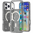 Pouzdro pro iPhone 17 Pro, pro MagSafe, třpytivé - průsvitné černé