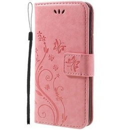 Klopové pouzdro pro iPhone 7/8/SE 2020/SE 2022, Butterfly, růžové