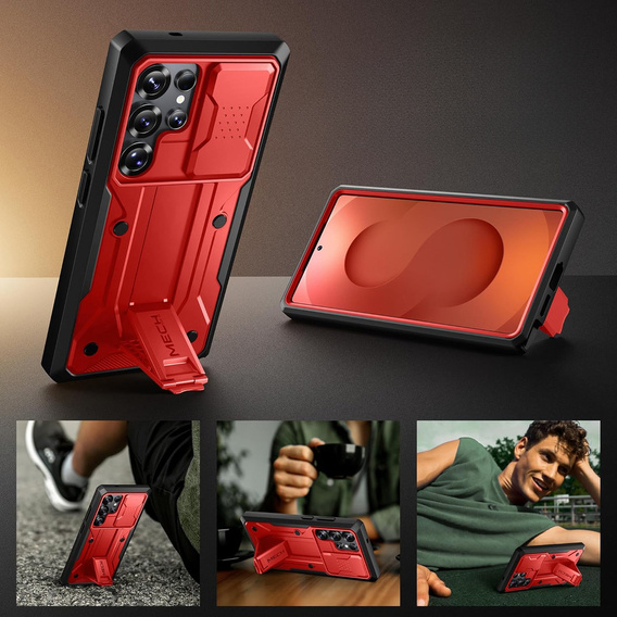 Odolné pouzdro pro Samsung Galaxy S25 Ultra – Tongate MECH Series Clip, černé