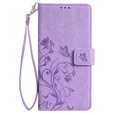 Klopové pouzdro pro Motorola Moto E14, Butterfly, fialové