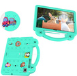 Dětské pouzdro pro Samsung Galaxy Tab S6 Lite 10.4 2020/2022 / Tab A7 2020 T500 / T505 / Tab S6 T860/T865, Cute Patterns, se stojánkem, zelené