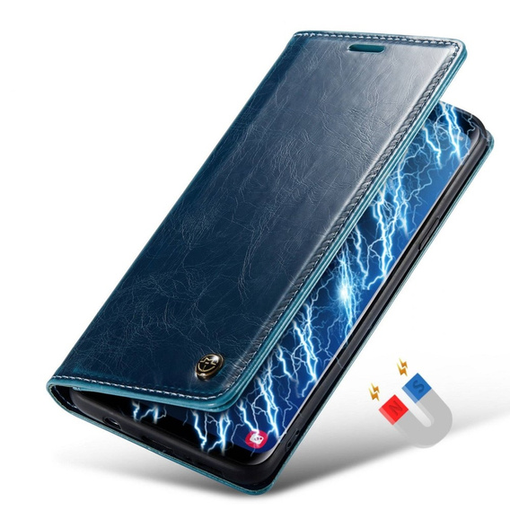 CASEME flipové pouzdro pro Samsung Galaxy S9+ Plus, Waxy Textured, modré