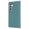 Klopové pouzdro pro Samsung Galaxy S25, Litchi Skin Grain, modré
