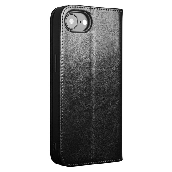 Flipové pouzdro pro Iphone 16E, QIALINO Leather Wallet, černé