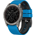 Silikonový řemínek pro Garmin Fenix 7 / Forerunner 965 / 955 / 945 / 935, modrý / černý