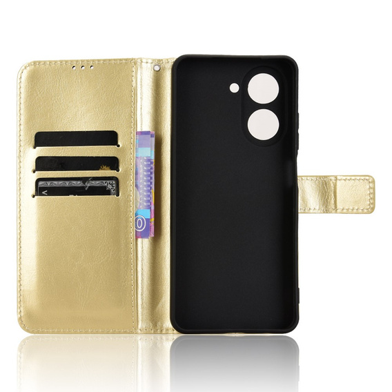 Klopové pouzdro pro Xiaomi Redmi A5, Crazy Horse Wallet, zlaté