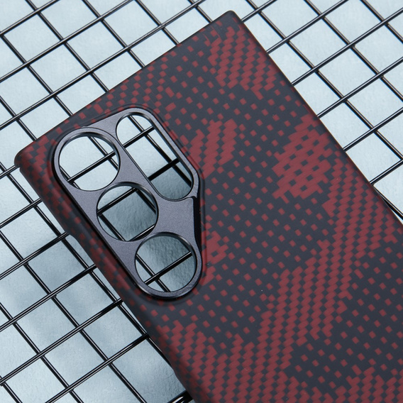 Pouzdro pro Samsung Galaxy S24 Ultra, Aramid Fiber MagSafe, červené