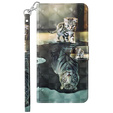 Klopové pouzdro pro Xiaomi Redmi 13C / Poco C65, Wallet, Cat & Tiger