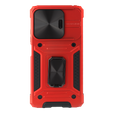 Pancéřové pouzdro pro Xiaomi Redmi Note 13 5G, CamShield Slide, červené + tvrzené sklo 9H