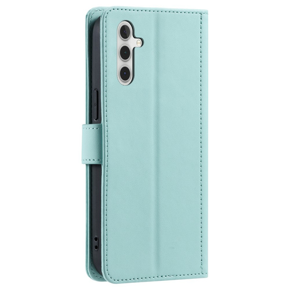 Pouzdro s klopou pro Samsung Galaxy S25, Rhombus Crossbody Leather, zelené
