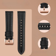 Univerzální kožený řemínek 20 mm, černý