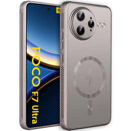 Pouzdro pro Xiaomi Poco F7 Ultra, MagSafe, stříbrné,