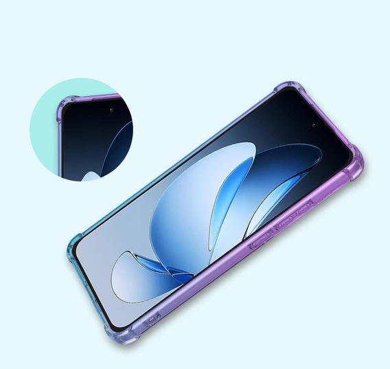 Pouzdro pro Oppo Reno 13, Gradient Dropproof, Fialová / modrá