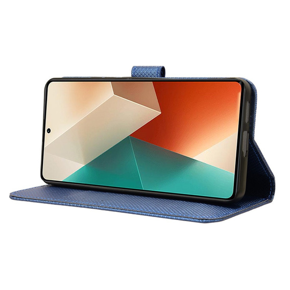 Klopové pouzdro pro Xiaomi Redmi Note 13 5G, Wallet Smart Magnet, modré