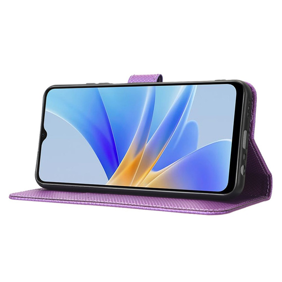 Klopové pouzdro pro Oppo A17, Wallet Smart Magnet, fialové