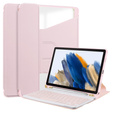 Pouzdro s klávesnicí pro Samsung Galaxy Tab A9+, Rotary 360° Leather, růžové rose gold