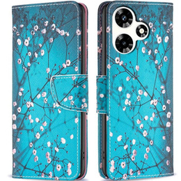 Klopové pouzdro pro Infinix Hot 30, Wallet, sakura, modré