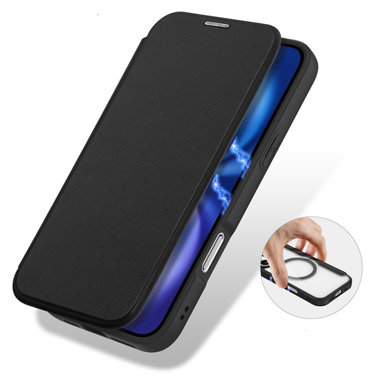 Dux Ducis pouzdro pro iPhone 17, Skin X Pro, s klopou, pro MagSafe, černé