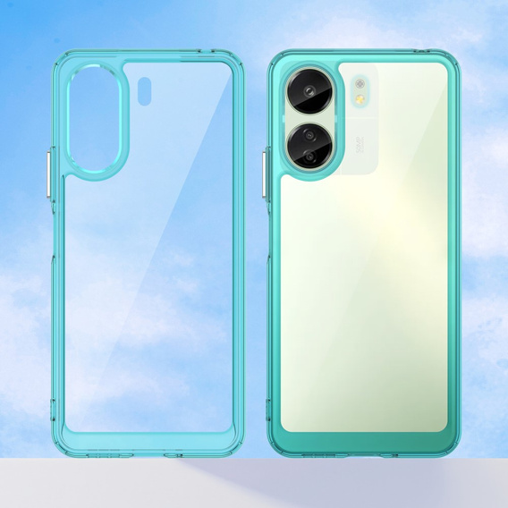 Pouzdro pro Xiaomi Redmi 13C / Poco C65, Fusion Hybrid, transparentní / modré