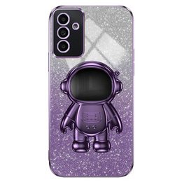 Pouzdro pro Samsung Galaxy A15 4G / 5G, Glitter Astronaut, fialové