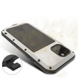 Pouzdro Love Mei pro iPhone 11, armored with glass, stříbrné