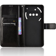 Klopové pouzdro pro Nothing Phone 3A, Crazy Horse Wallet, černé