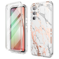 Pouzdro pro Samsung Galaxy A54 5G, Suritch Full Body Marble, bílé