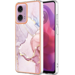 Ochranné pouzdro pro Motorola Moto G24 / G24 Power / G04, Marble Slim Case, růžové