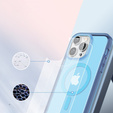 Pouzdro pro iPhone 16 Pro, Shockproof Hybrid, s fólií na displej, pro MagSafe, modré