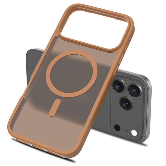 Matné pouzdro pro iPhone 17 Pro, pro MagSafe, průsvitně hnědé