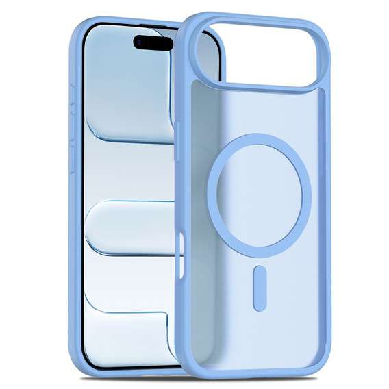 Matné pouzdro pro iPhone Air, pro MagSafe, průsvitně modré