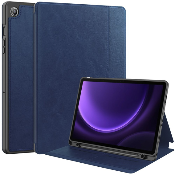 Pouzdro pro Samsung Galaxy Tab S10 Lite / S10 FE / S9 FE, Business Card and Pen Slot, modré