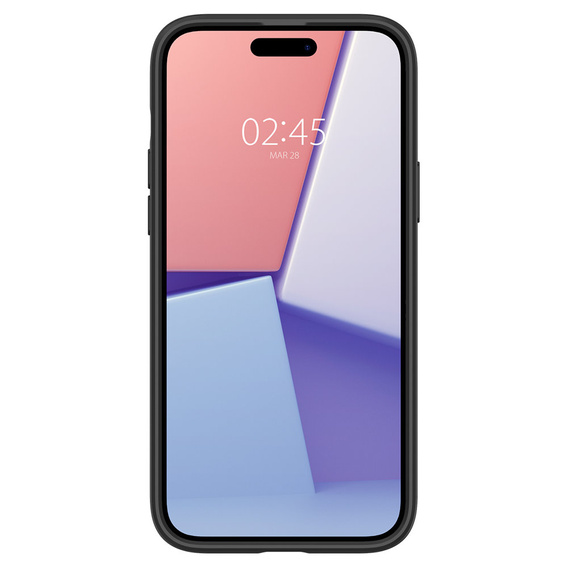 Pouzdro Spigen pro iPhone 15, Ultra Hybrid, černé + 9H tvrzené sklo