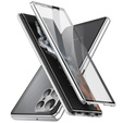 Pouzdro pro Samsung Galaxy S22 Ultra, Magnetic Dual Glass, stříbrné