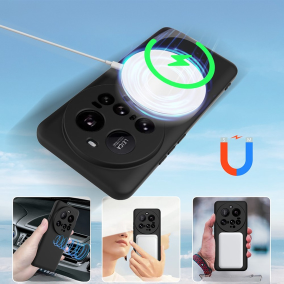 Pouzdro pro Xiaomi 15 Ultra, Silicone MagSafe, černé