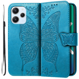 Klopové pouzdro pro Xiaomi Redmi 12, Butterfly, modré