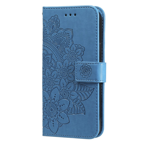 Klopové pouzdro pro Samsung Galaxy A54 5G, Mandala Flower, modré