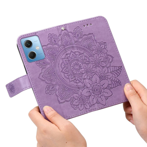 Klopové pouzdro pro Xiaomi Redmi Note 12 5G / POCO X5 5G, Mandala Flower, fialové